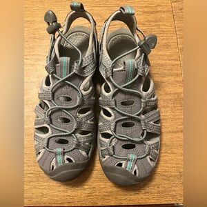 Keen’s Women's Gray and Teal Outdoor Sandals